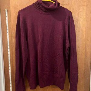 Size XL(16-18W) - Time & Tru - Long Sleeve Maroon Turtleneck Sweater